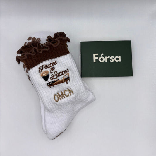 Personalised Pilates & Lattes Sock
