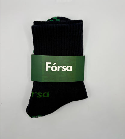 Personalised Fórsa Black Sock